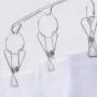 Laundry Drying Rack Clothes Hanger with 8 Clothespins 4.0mm for Drying Socks, Baby Clothes, Bras, Towel, Underwear, Hat, Scarf, Pants, Gloves, Anti Wind Hook