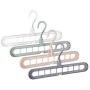 10pcs Random Color 9-Hole Magic Rotate Anti-Skid Folding Hanger Extendable Foldable Clothes Hook