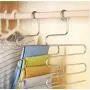 5 Layers S Shape Multifunctional Clothes Hangers Pants Storage Hangers Cloth Rack Multilayer Storage Cloth Hanger 5PC