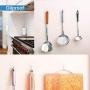 LOPEN STU Premium Wall Hooks, 22 lbs(MAX) Heavy Duty Self Adhesive Hooks, Nail Free Transparent Seamless Hooks, Waterproof and Oilproof, Suitable for Bathroom Kitchen Reusable Utility Hooks -12PCS