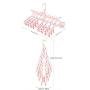 HJYPYJ Magic Hanger,8 in 1 Magical Hangers,PP Non-Slip with Clip Hanger,Space-Saving Organizer Hangers, Rotate/White / 62x18cm
