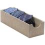 Household Essentials Brown 720-1 Deep Drawer Organizer Boxes for Storage | 12 in x 4 in x 3.13