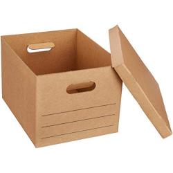 AmazonBasics Moving Boxes with Lid and Handles - Pack of 20, 15 x 10 x 12 Inches, Small