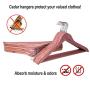 American Red Cedar Hangers 12 Pack, Sturdy Wooden Hangers with 360° Swivel Hook, Solid Smooth Surface Cedar Wood Coat Hangers, Great for Refresh Closet