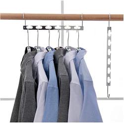 5PC 6 Hole Shirts Clothes Hanger Holders Multifuction Save Space Non-Slip Clothing Organizer Practical Racks Hangers for Clothes Decoration