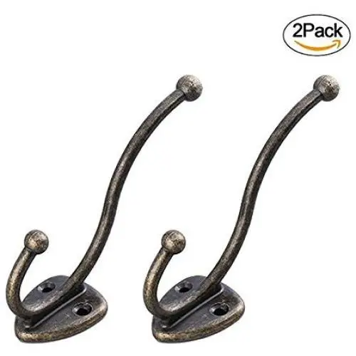 She-love Metal Handle Hook Hanger Clothes Hat Coat Robe Hanging Single Hook Wall Door (2 Pcs) She-love Metal Handle Hook Hanger Clothes Hat Coat Robe Hanging Single Hook Wall Door (2 Pcs)