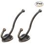 She-love Metal Handle Hook Hanger Clothes Hat Coat Robe Hanging Single Hook Wall Door (2 Pcs)