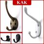 BIG-DEAL_5pcs/lot Zinc Alloy Bronze Clothes Hangers Wall Hooks Coat Bag Hat Hanging Hooks Bathroom Kitchen Anitque Racks with Screws - (Color:116 Red Bronze)