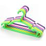 10pcs Random Color Portable Clothes Hanger Kids Children Toddler Baby Clothes Hanger Coat Plastic Non-Slip Hanger Home Organizer