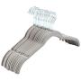 Finnhomy Sturdy 50 Pack Non-Slip Shirt and Dress Clothes Hangers Heavy Duty Slim-Line Velvet Hanger Gray with 10 Free Finger Clips Finnhomy Sturdy 50 Pack Non-Slip Shirt and Dress Clothes Hangers Heavy Duty Slim-Line Velvet Hanger Gray with 10 Free Finger Clips