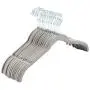 Finnhomy Sturdy 50 Pack Non-Slip Shirt and Dress Clothes Hangers Heavy Duty Slim-Line Velvet Hanger Gray with 10 Free Finger Clips Finnhomy Sturdy 50 Pack Non-Slip Shirt and Dress Clothes Hangers Heavy Duty Slim-Line Velvet Hanger Gray with 10 Free Finger Clips