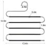 STAR-FLY Pants Hangers Non Slip Updated S-Shaped 5 Layers Hangers Closet Space Saver for Jeans Scarf Tie Clothes (5-Pack)