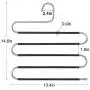 STAR-FLY Pants Hangers Non Slip Updated S-Shaped 5 Layers Hangers Closet Space Saver for Jeans Scarf Tie Clothes (5-Pack)