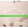 jiuding Plastic Nursery Hangers Baby Coat Hangers Space Saving Tubular Hangers for Kids Children Clothes White 36 pcs
