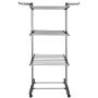 3Tier Stainless Laundry Organizer Folding Drying Rack Clothes Dryer Hanger Stand