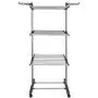 3Tier Stainless Laundry Organizer Folding Drying Rack Clothes Dryer Hanger Stand with Ebook