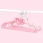 meosu Quality Suit Hangers Shirt 8pcs Kawaii Womens Kids Practical Pink Clothes Underwear Socks Hangers Rotatable Love Heart/Bow Clothes Hanger