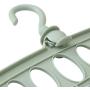 Yukuai Clothes Hanger Clothes 9 Hole Towel Hook, 360° Rotating Cascading Multi Magic Hanger Shirt Hangers for Space Saving, Hangers Wide Shoulder Non Slip Hangers (Green)