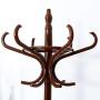 Cxjff Floor Standing Coat Rack Stable Design Hanger Clothes 12 Hooks European Style Easy Install, Wood, 3 Colors (Color : Dark Brown, Size : 27x27x184cm)