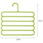 High-tech type 5 Layers Non Slip Multifunctional Clothes Hangers Pants Storage Hangers Cloth Rack Multilayer Storage Rack Hanger,Light Pink