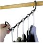 10pcs Space Saver Wonder Magic Clothes Hanger Rack Clothing Hook Organizer Black