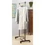 Whitmor Adjustable Garment Rack - Rolling Clothes Organizer - Black and Chrome