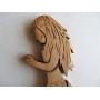 Ukulele Wall Mount Hanger, Hand Carved Mermaid