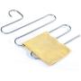 Ziqi S Type Pants Hanger,Multi-Purpose 5 Layers Stainless Steel Pant Rack Space Saver Hangers Clothes Organizer for Trousers Towels Scarf & Tie (6pcs silver)