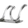 Coat Hook WEBI Classic Robe Bath Kitchen Towel Utensil Utility Hook Garment Rack Hanger Rail Holder Wall Mounted,Chrome Finish, Aluminium Alloy