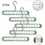 Magic Clothes Hanger, Hanger Slip Rotation, Sliding Folding Hanger, Hanger Space-Saving Storage Closet with Adult/Child Standard Plastic Hanger Hole 9
