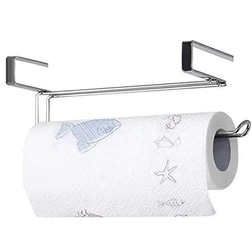 SYIDINZN Paper Towel Hanger Holder, Stainless Steel Kitchen Roll Paper Towel Holder Tissue Hanger Organizer Rack for Kitchen Under Cabinet Over Door (Large Size) SYIDINZN Paper Towel Hanger Holder, Stainless Steel Kitchen Roll Paper Towel Holder Tissue Hanger Organizer Rack for Kitchen Under Cabinet Over Door (Large Size)