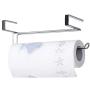 SYIDINZN Paper Towel Hanger Holder, Stainless Steel Kitchen Roll Paper Towel Holder Tissue Hanger Organizer Rack for Kitchen Under Cabinet Over Door (Large Size)