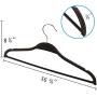 meqution Standard Everyday Plastic Coat Hangers,Non-Slip Durable Clothes Hangers with 360 ° Swivel Hook,Value Pack of 20 Clothing Hangers,Black