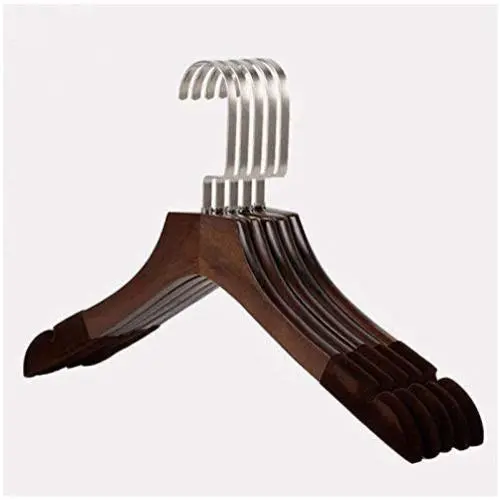 DNJKSA Anti-Slip Solid Wood Clothes Hangers with Velvet Flocked, Walnut Non Slip Shirt Coats Shirts Hanger Rack with Notches(10 Pieces/Lot,1.2cm thickness) DNJKSA Anti-Slip Solid Wood Clothes Hangers with Velvet Flocked, Walnut Non Slip Shirt Coats Shirts Hanger Rack with Notches(10 Pieces/Lot,1.2cm thickness)
