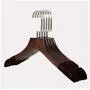 DNJKSA 6 Pcs Anti-Slip Solid Wood Clothes Hangers with Velvet Flocked, Walnut Non Slip Shirt Coats Shirts Hanger Rack with Notches DNJKSA 6 Pcs Anti-Slip Solid Wood Clothes Hangers with Velvet Flocked, Walnut Non Slip Shirt Coats Shirts Hanger Rack with Notches