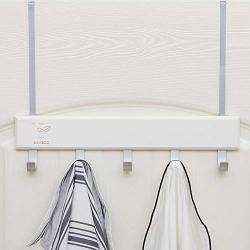 Over The Door Storage Rack, Heavy-Duty Organizer Hooks Hanger for Clothes, Coats, Hats, Towel, Bag, Robe (White)