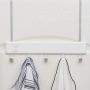 Over The Door Storage Rack, Heavy-Duty Organizer Hooks Hanger for Clothes, Coats, Hats, Towel, Bag, Robe (White)