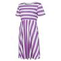 Kauneus ???????? Womens Summer Short Sleeve Striped Color Block High Waist Beach Maxi Dress with Pockets