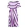 Kauneus ???????? Womens Summer Short Sleeve Striped Color Block High Waist Beach Maxi Dress with Pockets