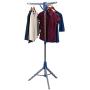 Household Essentials 5009-1 Collapsible Portable Indoor Tripod Clothes Drying Rack for Hanging Laundry | Silver and Blue Household Essentials 5009-1 Collapsible Portable Indoor Tripod Clothes Drying Rack for Hanging Laundry | Silver and Blue