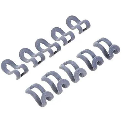 20 pcs Hanger Hooks Space Save Rack, Anti-Slip Mini Flocking Clothes Cascading Hangers Closet Holder Organiser (Grey) 20 pcs Hanger Hooks Space Save Rack, Anti-Slip Mini Flocking Clothes Cascading Hangers Closet Holder Organiser (Grey)