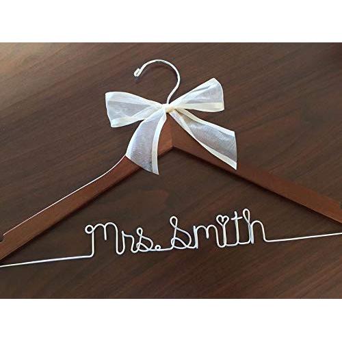 Wedding Dress Hangers - High quality hanger, personalized, wedding photos, hanger with sheer ribbon, name hanger, bridal hanger, bridesmaid hanger, hanger, bride