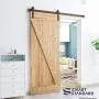 SMARTSTANDARD 6ft Heavy Duty Sturdy Sliding Barn Door Hardware Kit -Smoothly and Quietly -Easy to Install -Includes Step-by-Step Installation Instruction Fit 36" Wide Door Panel (I Shape Hanger)
