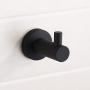 Bathroom Matt Black 2pcs Robe Hook Clothes Hook Coat Hook Hanger of Stainless Steel Construction Wall Mounted