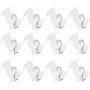 Suction Cup Hooks Set - 12 Pack of Clear Heavy Duty Silicone Plastic Hangers for Kitchen, Bathroom, Shower, Window, and Wall - Clear, 1.5 Inch / 4 cm Diameter