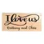 PERSONALIZED I LOVE US, Custom Handcrafted 14 x 7 Wood Sign with Weathered Finish, INCLUDES SAW TOOTH HANGER, WEDDING GIFT, RUSTIC COUNTRY DECOR, BIRTHDAY GIFT, by Heartland Country Decor PERSONALIZED I LOVE US, Custom Handcrafted 14 x 7 Wood Sign with Weathered Finish, INCLUDES SAW TOOTH HANGER, WEDDING GIFT, RUSTIC COUNTRY DECOR, BIRTHDAY GIFT, by Heartland Country Decor