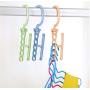 10pcs Random Color 5Hole Practical Clothes Hanger Rack Space Saver Organizer Wonder Clothing Hook Magic Hanger Closet Organizer Space Save