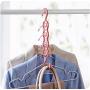 Multifunction Circle Clothes Hanger Clothes Drying Rack Plastic Scarf Hangers for Clothes Layer Storage Racks Wardrobe 10pcs Random Color