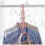 Multifunction Circle Clothes Hanger Clothes Drying Rack Plastic Scarf Hangers for Clothes Layer Storage Racks Wardrobe 10pcs Random Color