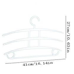 HJYPYJ Magic Hanger,Layered Storage Folding Hanger,3 in 1 PP Space-Saving Organizer Hanger Strong Bearing Capacity/Blue / 2 pcs